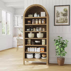 Meuble à chaussures, Armoire à chaussures haute 71 en bois à 7 niveaux avec étagères réglables, couleur chêne, pour entrée