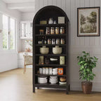 Meuble à chaussures, Armoire à chaussures haute 71 en bois à 7 niveaux avec étagères réglables, couleur chêne, pour entrée