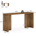Table de bar rectangulaire 63, table de salle à manger haute de cuisine, la table seulement