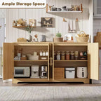 Buffet/Bahut 59" L, Grand Meuble de Rangement, Console Moderne & Meuble Bar pour Salon, Cuisine, Couloir, Salle à Manger, Entrée