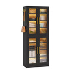 Meuble à chaussures autoportant avec portes en acrylique et lumières LED, organisateur de rangement de chaussures pour entrée