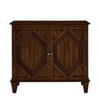 Meuble d'appoint géométrique 34", buffet de rangement moderne à 2 portes avec étagère réglable pour entrée, salon
