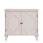 Meuble d'appoint géométrique 34", buffet de rangement moderne à 2 portes avec étagère réglable pour entrée, salon
