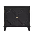 Meuble d'appoint géométrique 34", buffet de rangement moderne à 2 portes avec étagère réglable pour entrée, salon