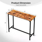 Table de bar de 43'' à hauteur de comptoir Table de pub rectangulaire Table de canapé