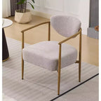 MAYEERTY Modern Dining Chair, Padded Upholstered Accent Chair with Metal Frame, Chair for Living Room Bedroom, Dining Room, Home Office