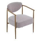 Chaise de salle à manger moderne, chaise d'appoint rembourrée avec cadre en métal, chaise pour salon, chambre à coucher, salle à manger, bureau à domicile