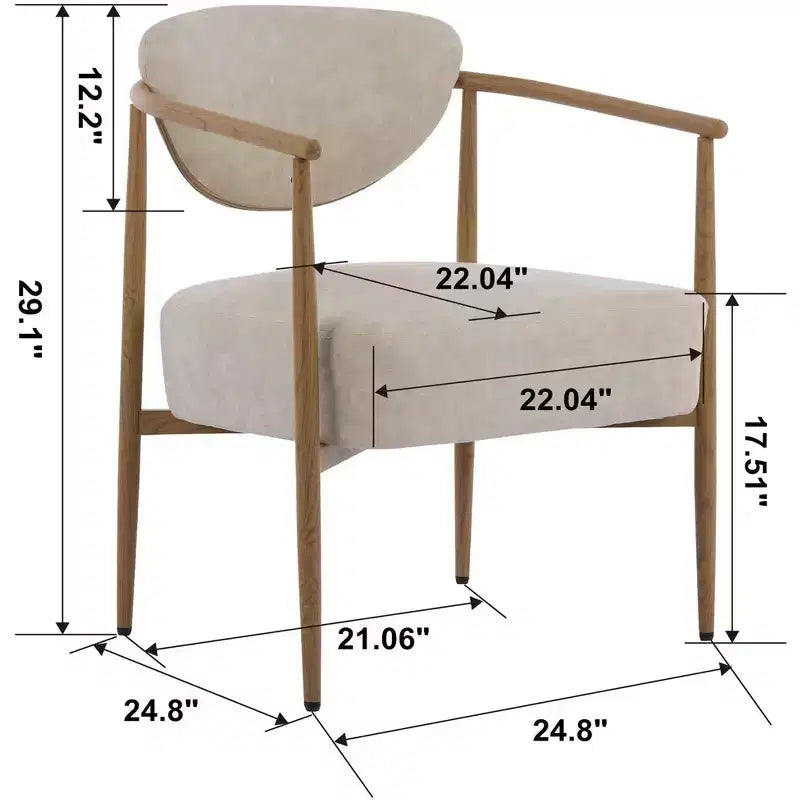 Chaise de salle à manger moderne, chaise d'appoint rembourrée avec cadre en métal, chaise pour salon, chambre à coucher, salle à manger, bureau à domicile
