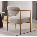 Chaise de salle à manger moderne, chaise d'appoint rembourrée avec cadre en métal, chaise pour salon, chambre à coucher, salle à manger, bureau à domicile