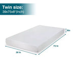 Matelas Jumeau en Mousse à Mémoire de Forme, Moelleux, Rempli de Coton, Épaisseur du Matelas 20cm, Roulé-en-Boîte, Matelas Uniquement