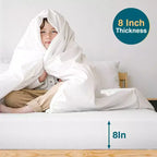 Matelas Jumeau en Mousse à Mémoire de Forme, Moelleux, Rempli de Coton, Épaisseur du Matelas 20cm, Roulé-en-Boîte, Matelas Uniquement