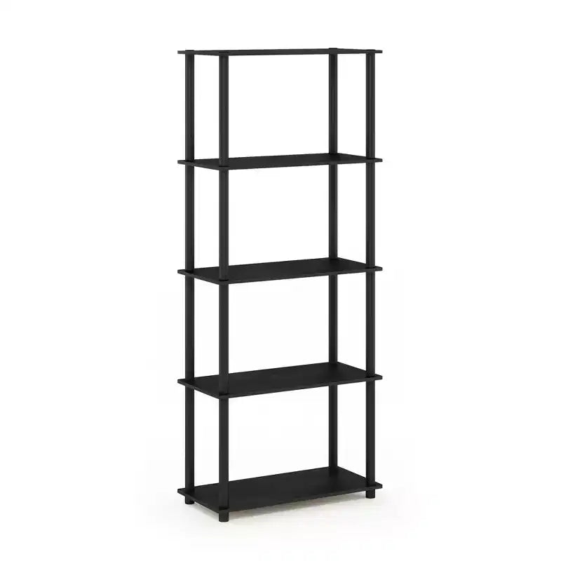Bibliothèque décorative haute à 5 niveaux avec étagères ouvertes, multifonctionnelle pour le salon et le bureau à domicile