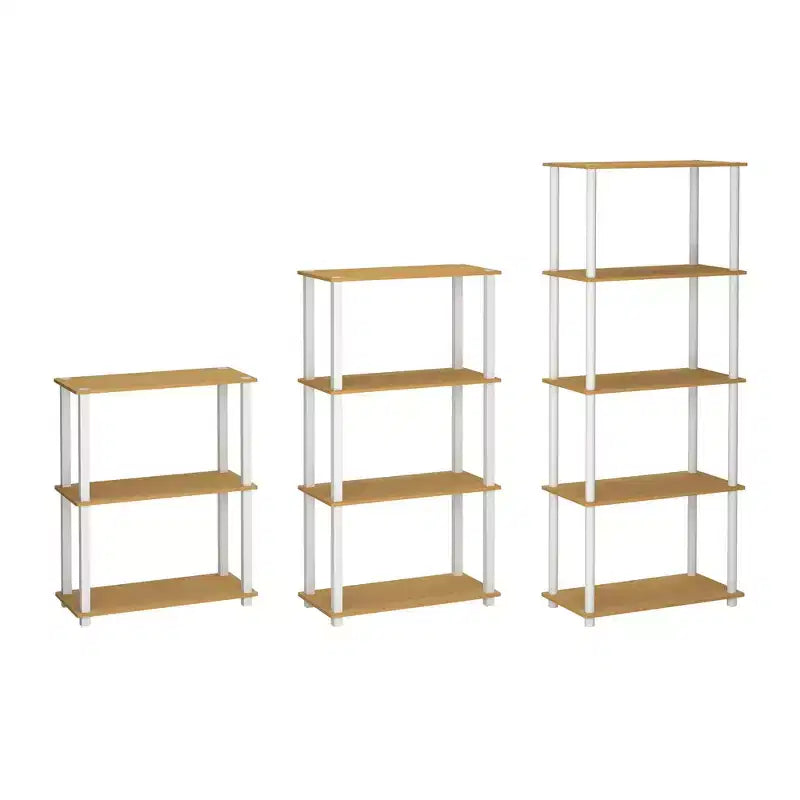 Bibliothèque décorative haute à 5 niveaux avec étagères ouvertes, multifonctionnelle pour le salon et le bureau à domicile