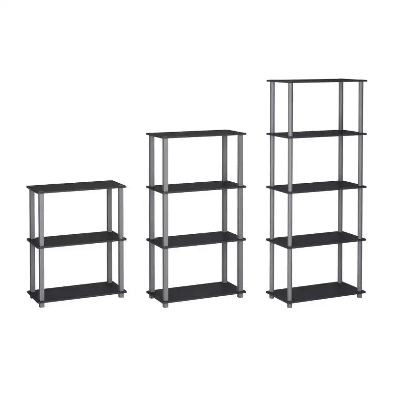 Bibliothèque décorative haute à 5 niveaux avec étagères ouvertes, multifonctionnelle pour le salon et le bureau à domicile