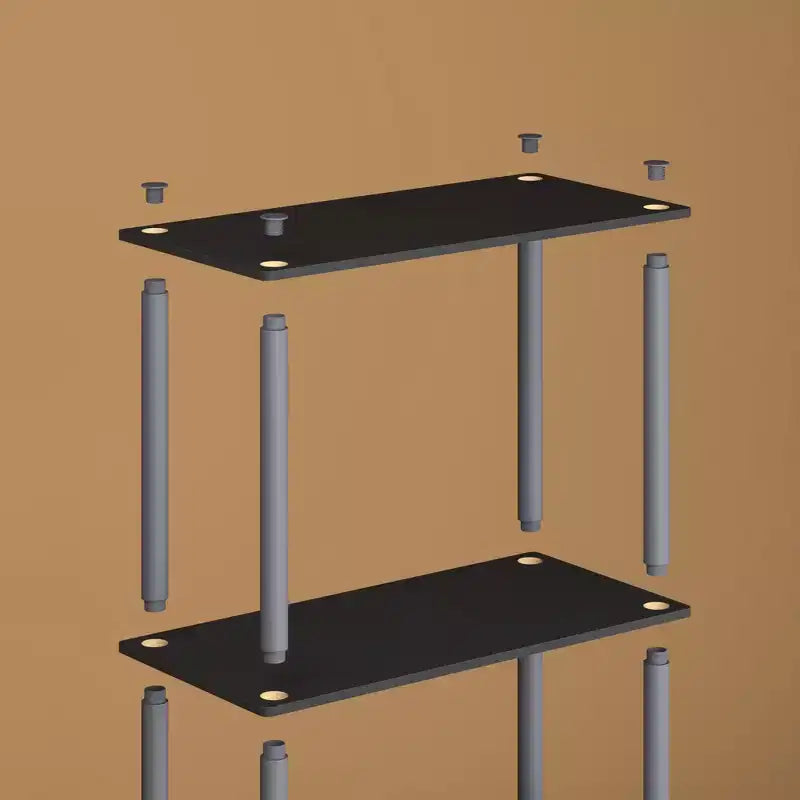 Bibliothèque décorative haute à 5 niveaux avec étagères ouvertes, multifonctionnelle pour le salon et le bureau à domicile
