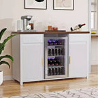 GDLF Coffee Bar Cabinet with Fridge Space, Mini Fridge CabinetBuffet Sideboard53.2L White