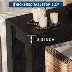 Table console d'entrée 63 avec 2 tiroirs, Table de canapé étroite en bois pour salon, couloir ou hall d'entrée, Table d'appoint avec rangement