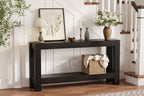 63 Entryway Console Table with 2 Drawers, Narrow Wooden Sofa Table for Living Room, Hallway, or Foyer, Accent Storage Table