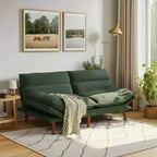 66.1 In Corduroy Loveseat with Adjustable Backrest Armrests, Thickened Seat Cushion, Small Space Sleeper Couch for Apartment, Study Room Office
