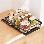 No Drill Pull Out Storage Basket, Easy Carry Pull-Out Cabinet Organizer, for Kitchen, Pantry